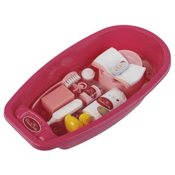 Bathtub with accessories Princess Coralie large model: Dark pink - Klein-1675