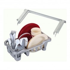 Filled cutlery basket with slide