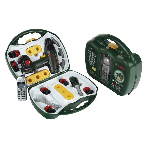 Mallette outils Bosch avec visseuse et téléphone portable - Klein-8545