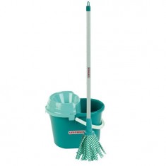 Mop and bucket with Leifheit wringing system