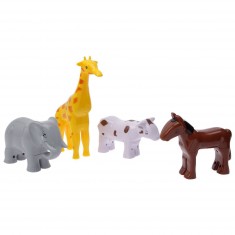 Set of 4 magnetic puzzle figures