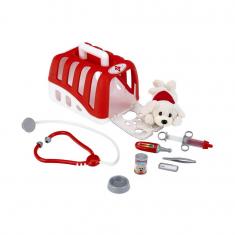 Set vétérinaire avec chien en peluche