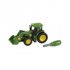 Tractor John Deere con cargador frontal y contrapeso de equilibrio.