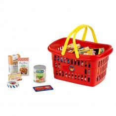 Shopping basket filled with French products