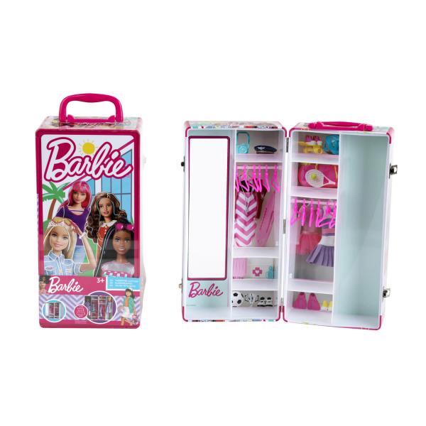 Mallette armoire Barbie en métal - Klein-5801