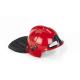 Miniature Casco de bombero con visera roja.