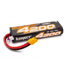 Batterie Konect Lipo 4200mah 7.4V 40C 2S1P 31Wh - Round Case XT60