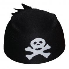 Schwarze Piratenmütze für Erwachsene