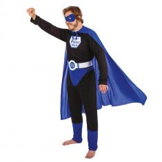 Super-Bräutigam-Kostüm – Blau, Schwarz – Herren