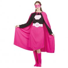 Superbraut-Kostüm – Rosa, Schwarz – Damen