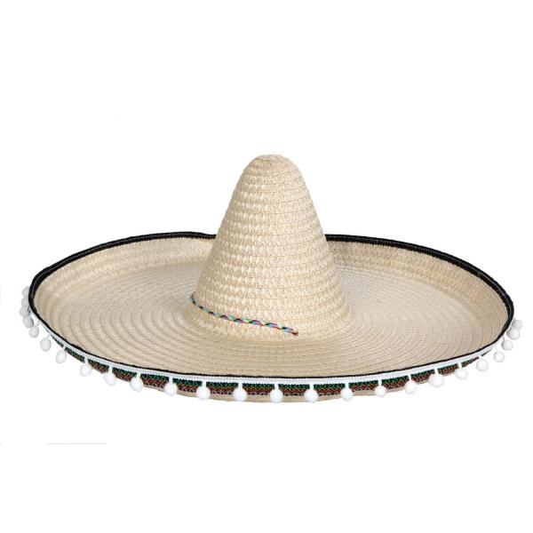 Mexikanischer Sombrero - Stroh - 24266-Naturel