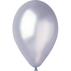 10 Stück Ballonbeutel in Metallic-Silber