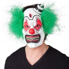 Latexmaske mit Haaren: Horrorclown