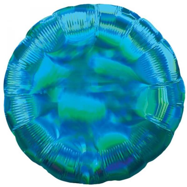 Runder Aluminiumballon 45 cm: Blau - 3925601