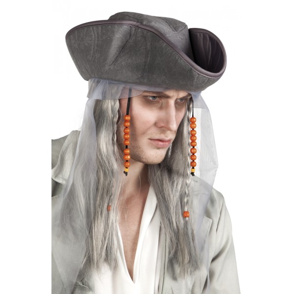 Piratenperücke mit Hut - 85726