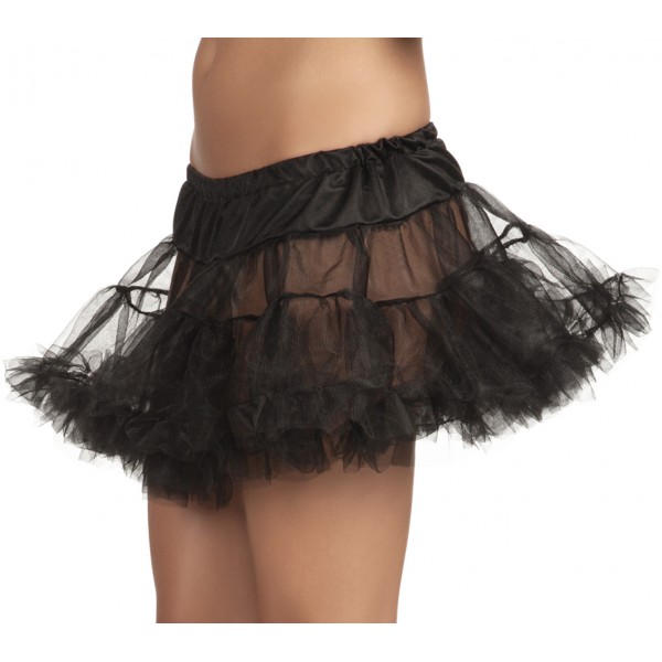 Schwarzer Mini-Petticoat – Damen - 01780