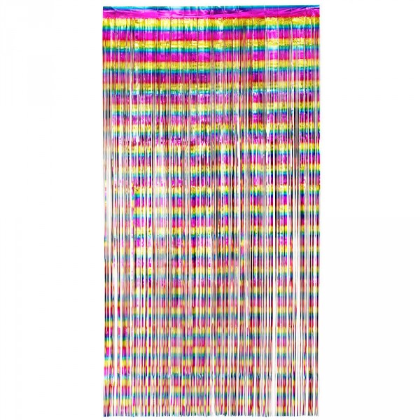 Türvorhang aus metallischem Aluminium – Regenbogen - 44733BOL