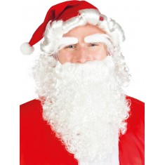 Komplettset – Hut mit Perücke und Haarteilen – Weihnachtsmann