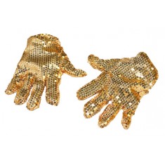 Paar goldene Handschuhe