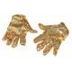 Miniature Paar goldene Handschuhe