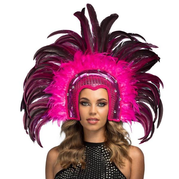 Rosa Samba-Kopfschmuck - RDLF-404