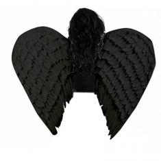 Paar riesige schwarze Flügel – 100 x 80 cm