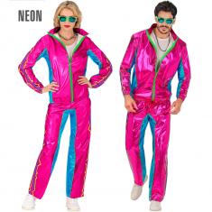 Metallic-Pink-Kostüm für elektronische Tanzmusik – Erwachsene