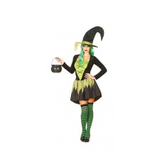  Kostüm mit Hut – Grüne Hexe