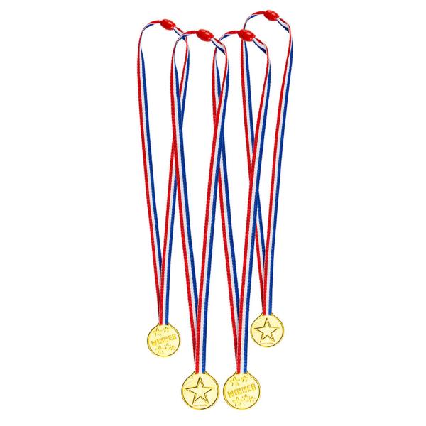 Set mit 4 Medaillen – Trikolore – Durchmesser 3,5 cm - 30818