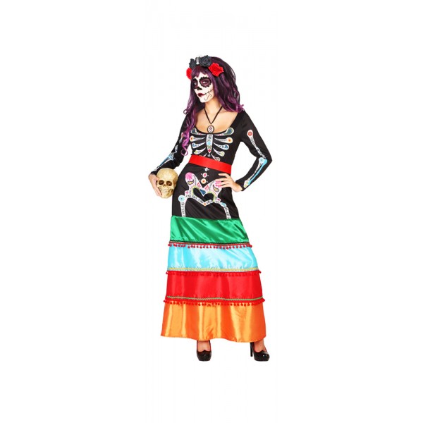  Kostüm - Langes Kleid - Dia De Los Muertos - 38511-parent