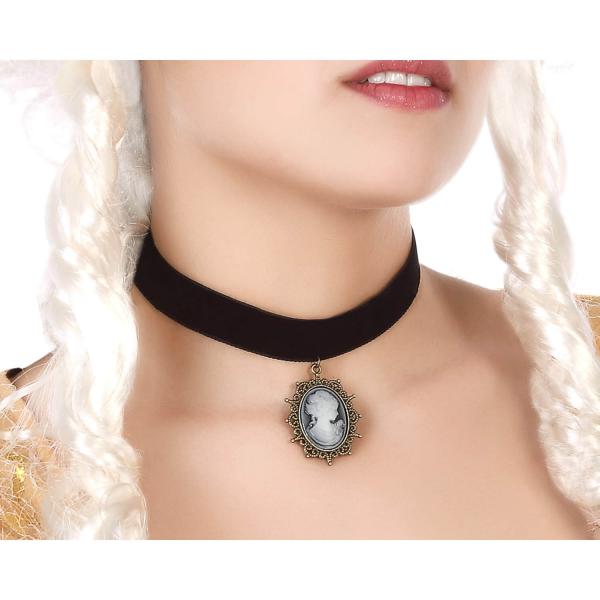 Schwarze viktorianische Halskette – Erwachsene - 56314