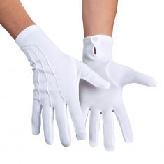 Paar weiße Handschuhe für Erwachsene