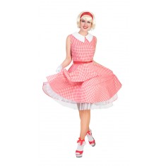 50er-60er-Jahre-Kostüm – Rotes Vichy – Damen