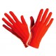 Miniature Paar kurze rote Handschuhe