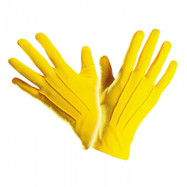 Paar kurze gelbe Handschuhe - 1462Y