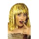 Miniature Goldene Lamé-Disco-Perücke