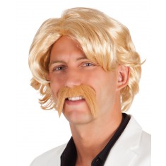 Chuck Perücke mit Schnurrbart – Blond