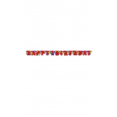 1 Happy Birthday-Luftballons-Partybanner