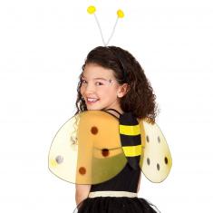Bienen-Set mit Flügeln und Stirnband – Kind
