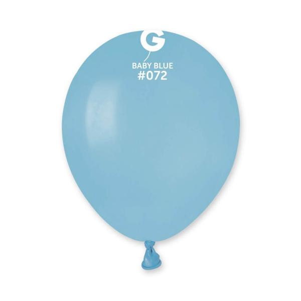 50 Standardballons 13 cm – Babyblau - 057201GEM