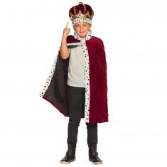 Majesty-Set: Königlicher Hut und Umhang – Kind