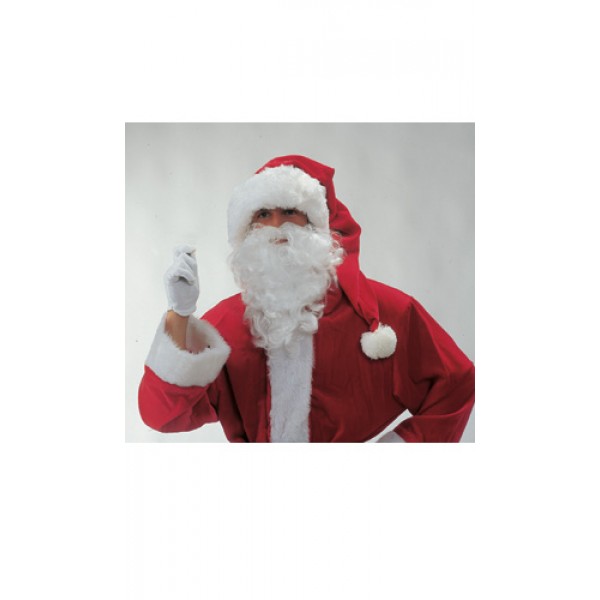 Weißer Nylon-Weihnachtsmannbart - P16002073