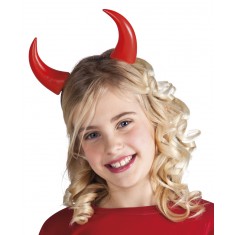 Teufelshörner-Stirnband – Rot – Kind