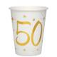 Miniature Becher der Zeitalter goldfarben 50 Jahre