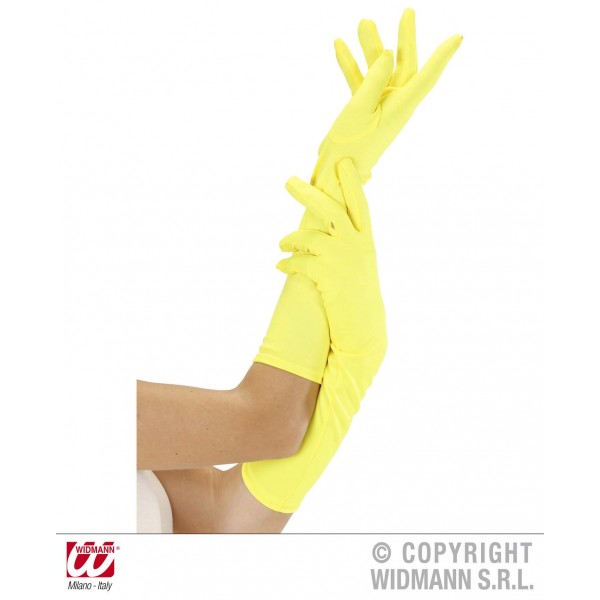 Neongelbe lange Handschuhe - 9503Y