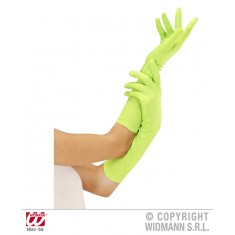 Neongrüne lange Handschuhe
