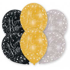 Sparkling Celebrations Geburtstagsballons x6