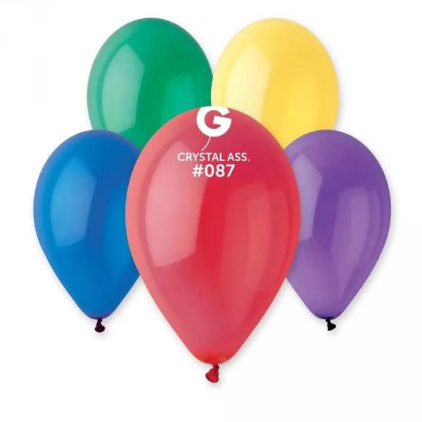 10 Kristallballons - 30 cm - Mehrfarbig - 317312GEM