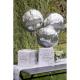 Miniature Runder Aluminiumballon 45 cm: Sparkling Silver Birthday