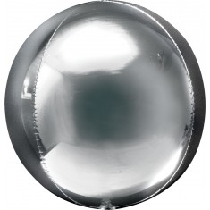Silberner Mylar-Kugelballon
